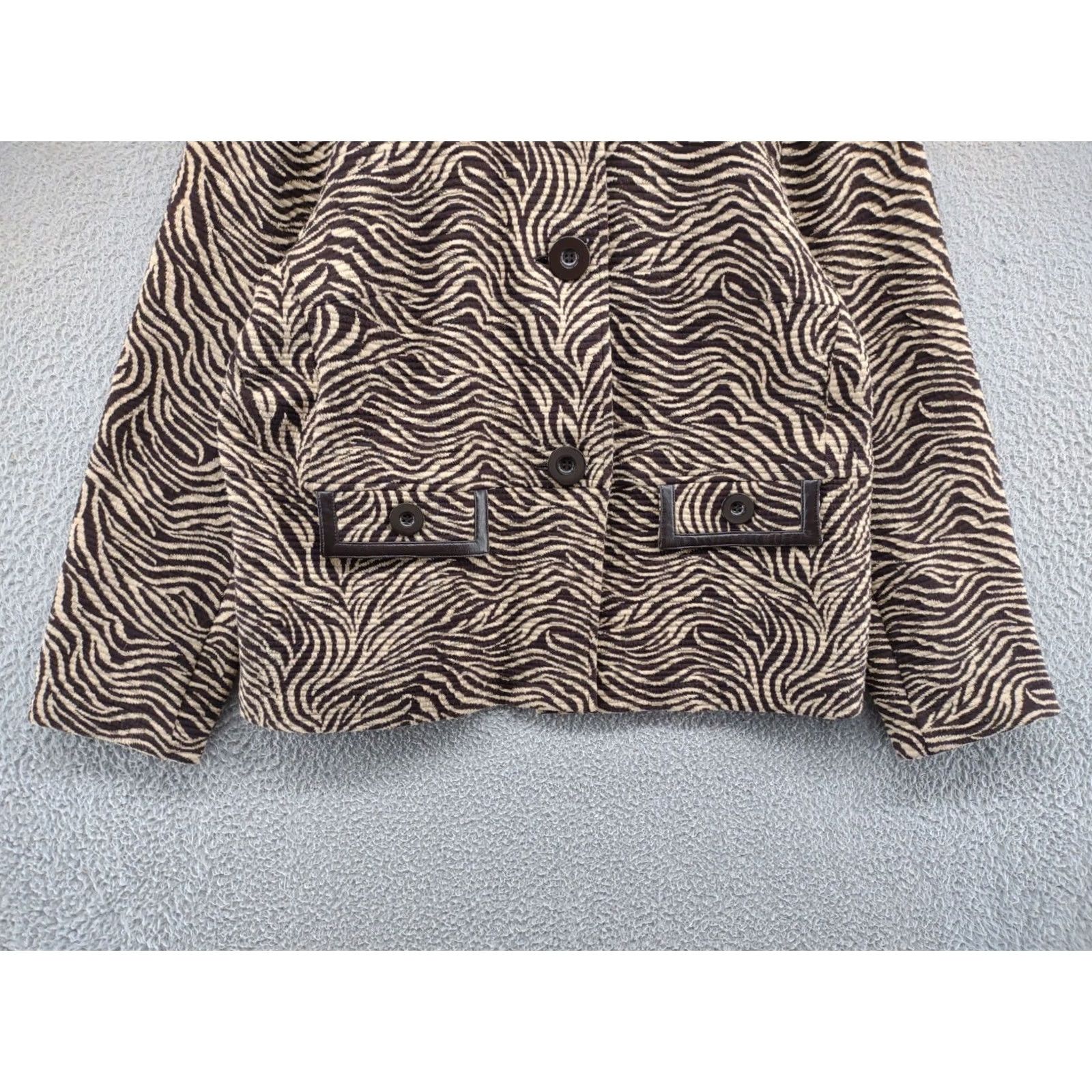 JM Collection JM Collection Button Up Blazer Jacket Animal Print Women's Size Large Multicolor Animals Blazer Womens L Size L / US 10 / IT 46 - 2 Thumbnail