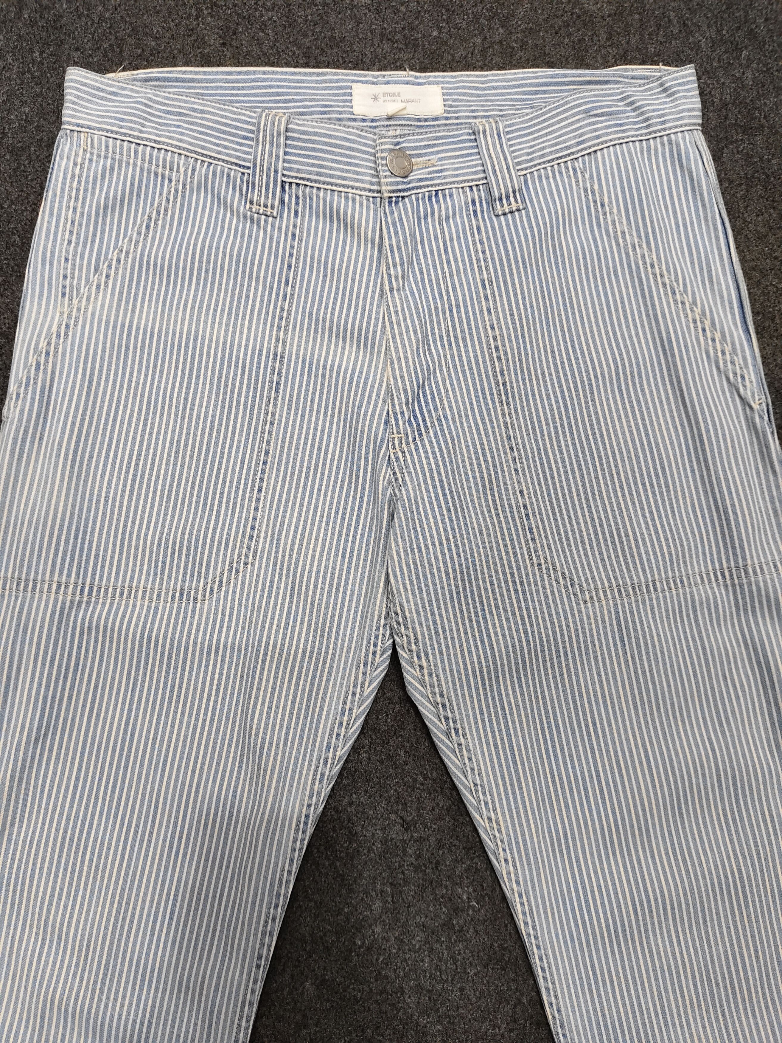 Designer × Isabel Marant × Isabel Marant Etoile 💥 Isabel Marant Etoile Fatigue Hickory Cropped Trousers Size 30" / US 8 / IT 44 - 2 Thumbnail