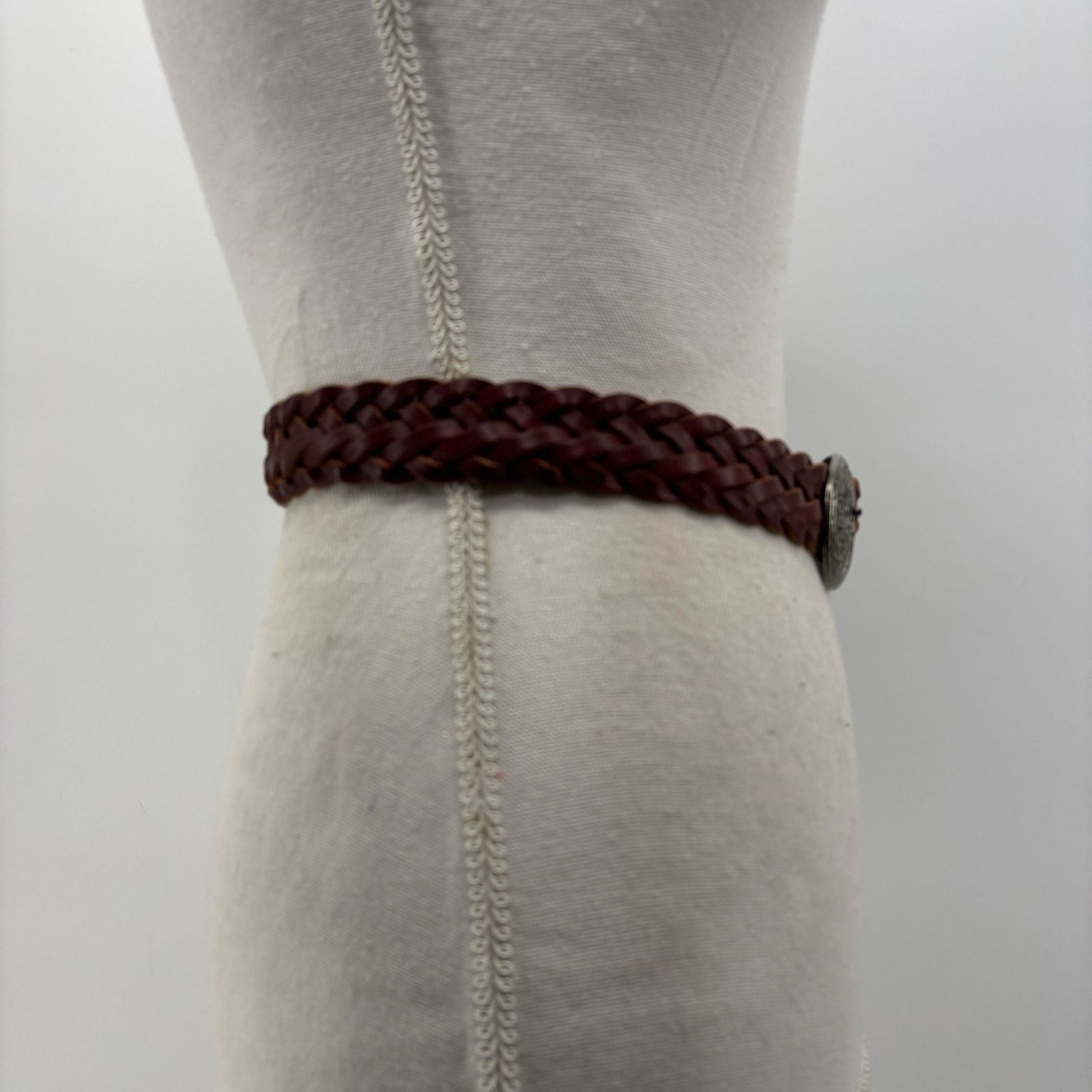 Other Torel Womens S Braided Leather Belt USA Boho Weaved Braided Size ONE SIZE - 4 Thumbnail