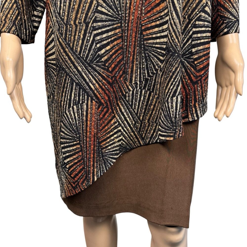Chicos Chico's Travelers Asymmetrical 3/4 Sleeve Tunic Top Size 2 Size L / US 10 / IT 46 - 5 Thumbnail