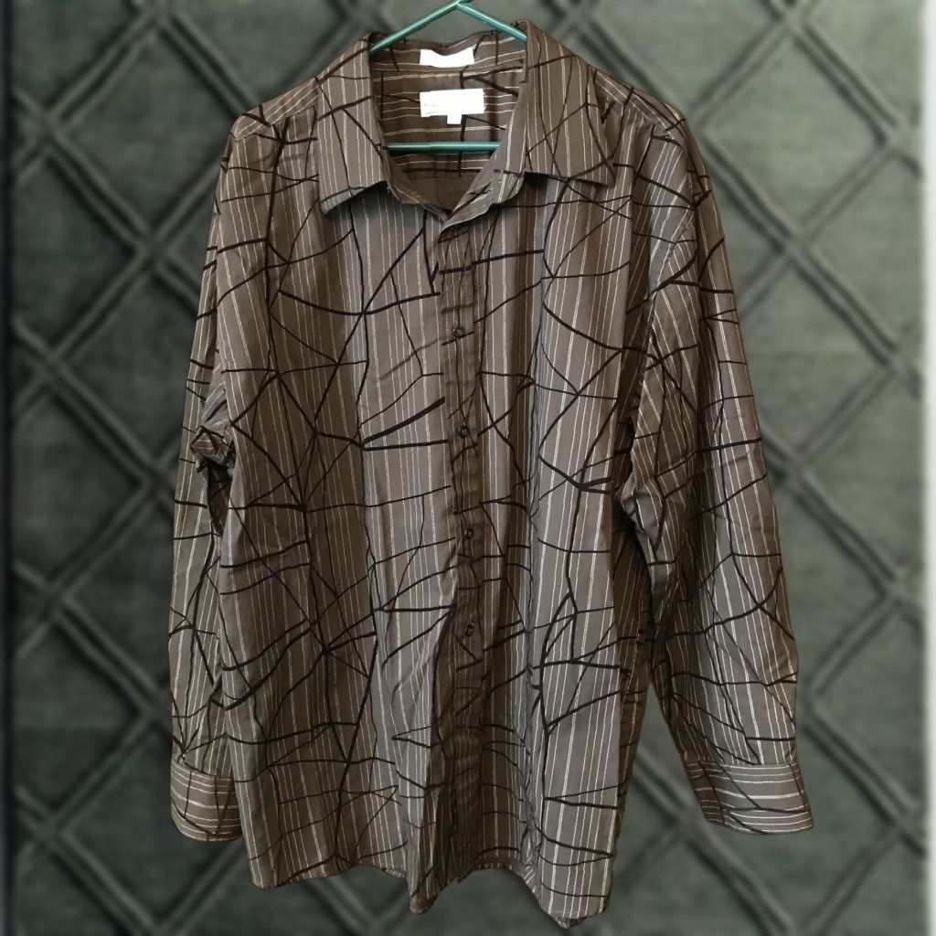 Vintage VINTAGE Eighty Eight Shirt XXL Long Sleeve Brown Mens Button-Up B451 Size US XXL / EU 58 / 5 - 1 Thumbnail
