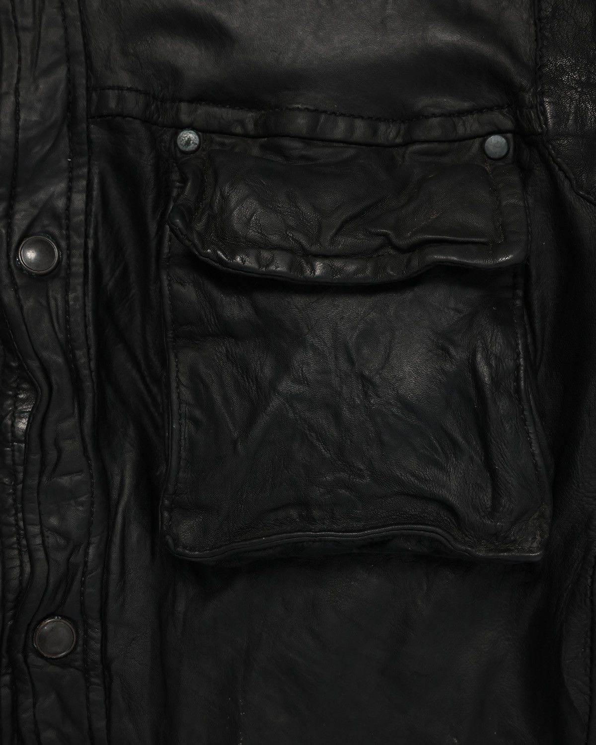 Vintage Design Works Wrinkled Leather Jacket - kmrii 14th addiction Size US M / EU 48-50 / 2 - 4 Thumbnail