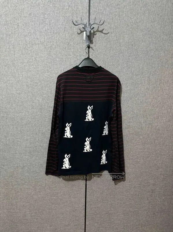 Prada Prada Colorblock Embroidered Logo Long Sleeve T-shirt. Size US M / EU 48-50 / 2 - 2 Thumbnail