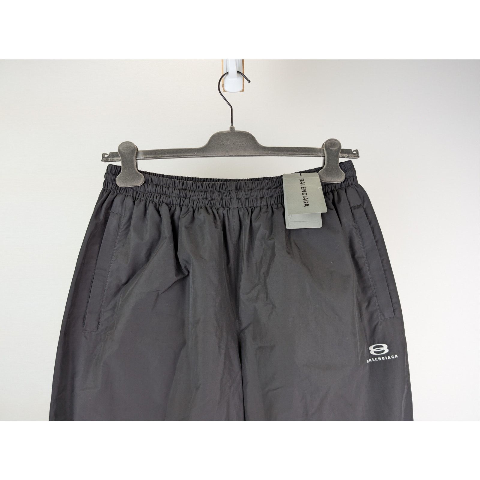 Balenciaga o1rshd1 Techno Poplin Minimal Tracksuit Pants Trousers Black Size US 34 / EU 50 - 3 Thumbnail
