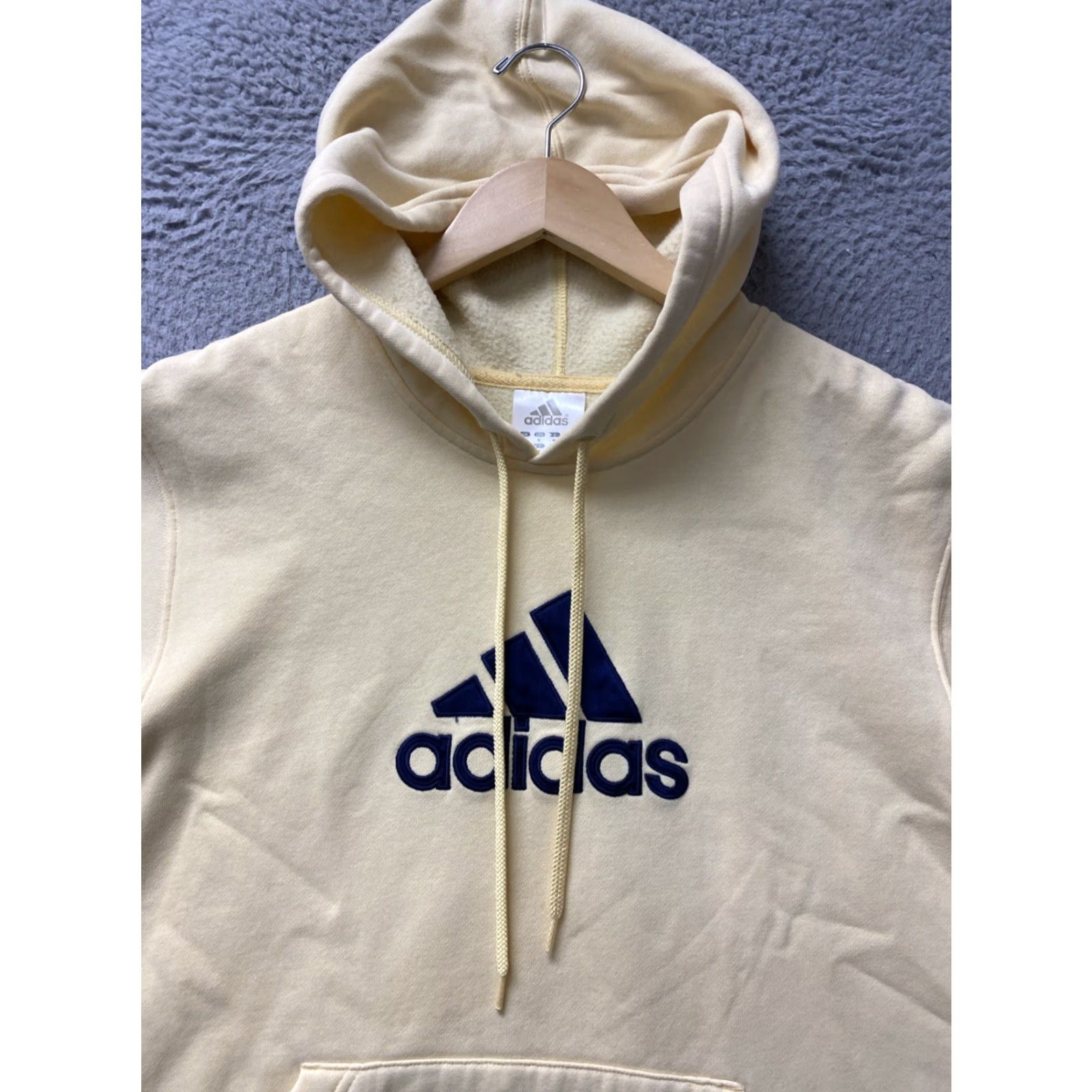 Adidas Adidas Hoodie Sweatshirt M Unisex Regular Pullover Slim Fit Yellow Logo - Athleisure Mens Womens Size US M / EU 48-50 / 2 - 3 Thumbnail