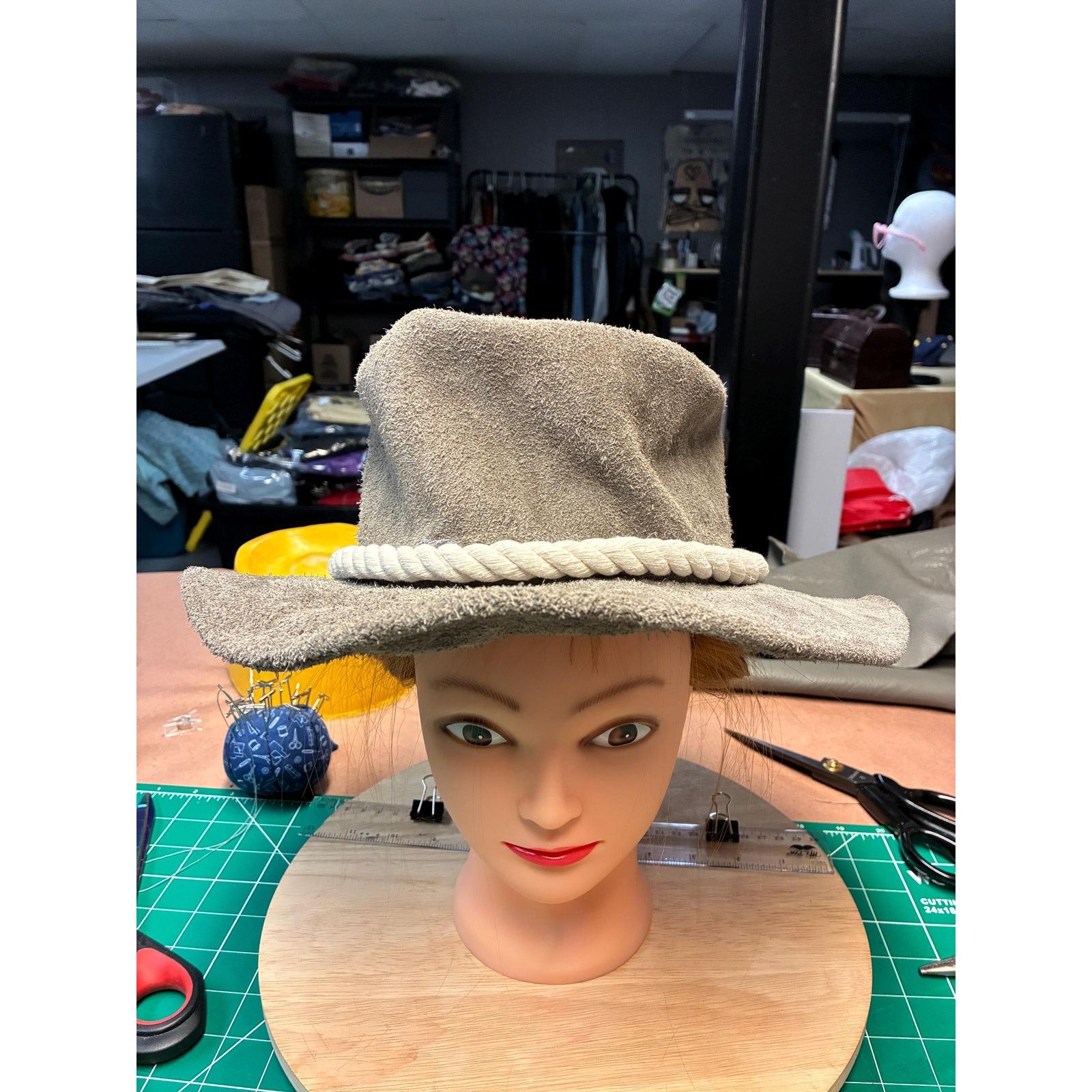 Other Elle-May Hill Billy Hat, OOAK Top Grain Leather, Handmade Size ONE SIZE - 1 Thumbnail