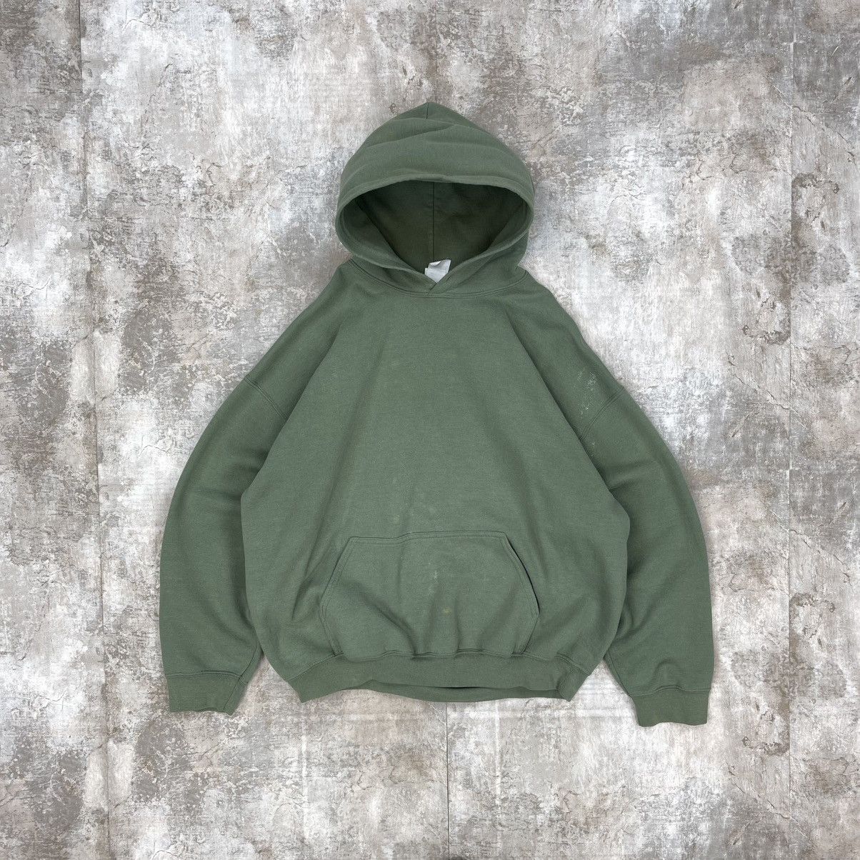 Vintage BASIC BLANK BOXY HOODIE HEAVYWEIGHT OLIVE GREEN Size US XL / EU 56 / 4 - 1 Thumbnail