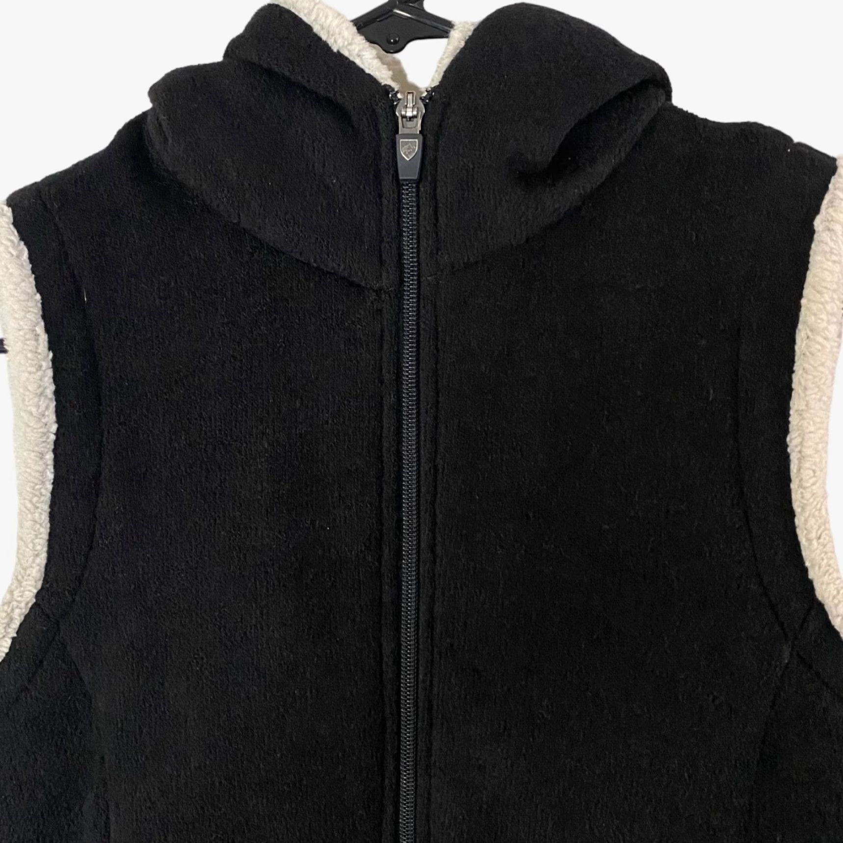 Vintage Kuhl Vest Hooded Alfpaca Fleece Sherpa Full-Zip Insulated Black Women's Small Size S / US 4 / IT 40 - 6 Thumbnail