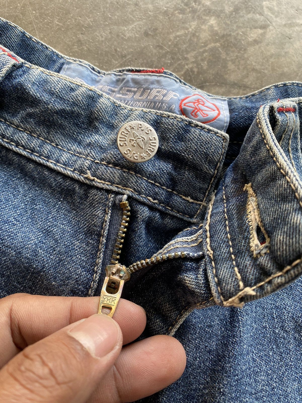 JNCO × Jean × Vintage Vintage Paul Jr Lajolla Surf California Cargo Denim Size US 32 / EU 48 - 6 Thumbnail
