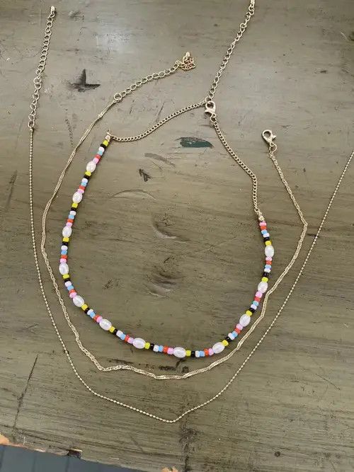 VIBE Gold Pearl Necklace Set Size ONE SIZE - 4 Thumbnail