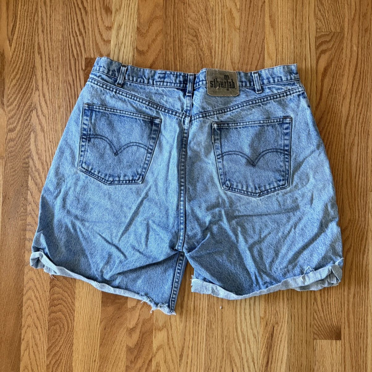 Levi's Vintage 1990s Levi's SilverTab Baggy Cut-Off Jean Shorts Size US 38 / EU 54 - 5 Thumbnail