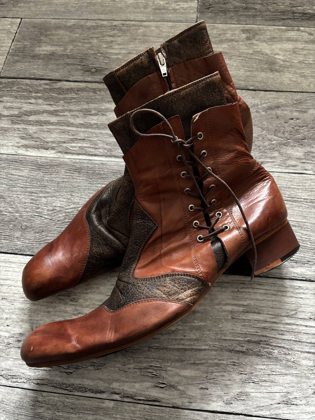 Tornado Mart Tornado Mart Cuban Heel leather boots tornado mart Size US 9 / EU 42 - 4 Thumbnail