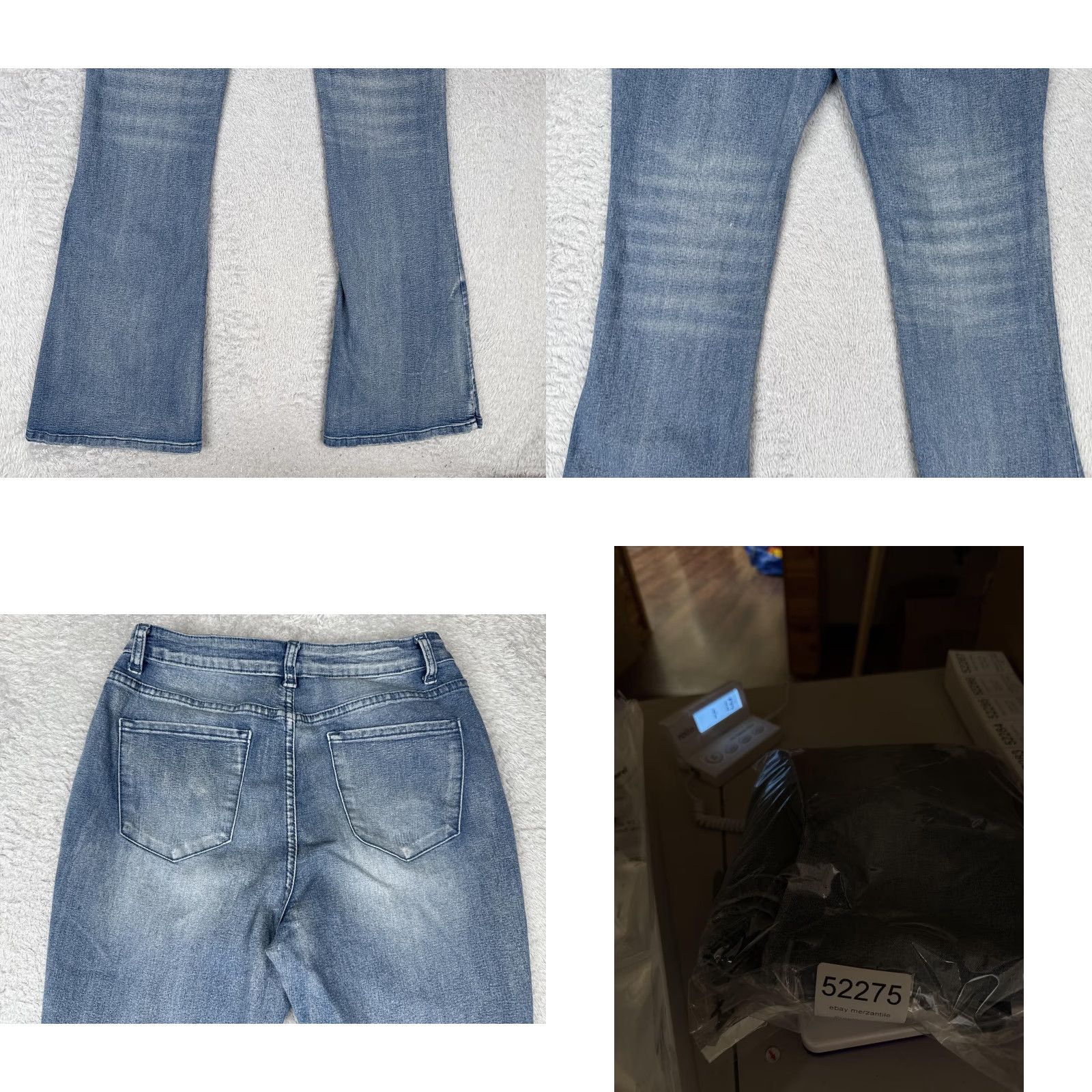 Denime Jeans Womens 8 Blue Denim Stretch Mid Rise Bootcut Flare Leg Casual Pants 26x31 Size 30" / US 8 / IT 44 - 10 Thumbnail