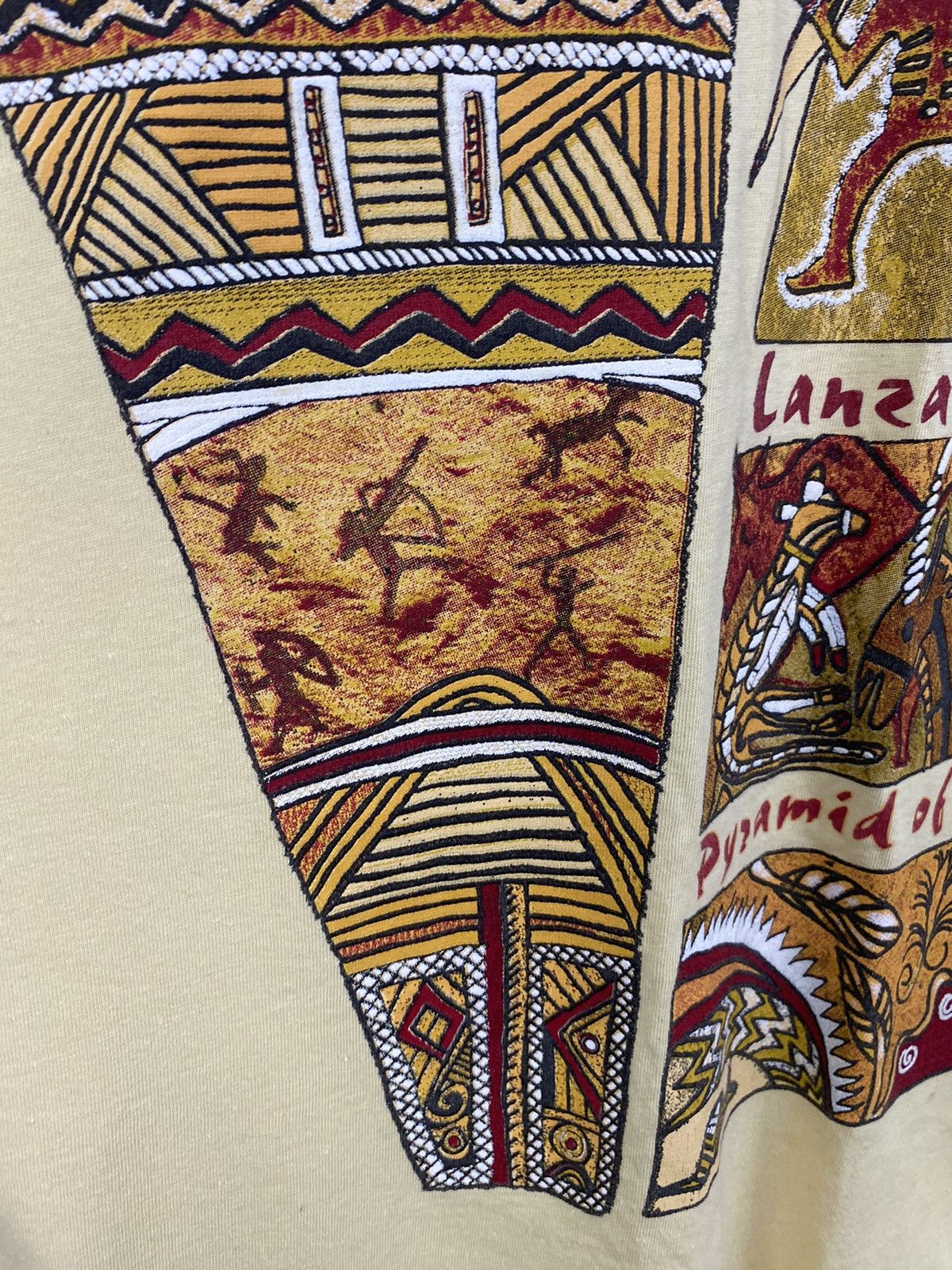 Designer 🇦🇺 Vintage 90s Aboriginal Art Australia Animals T-Shirt Rare Size US XL / EU 56 / 4 - 6 Thumbnail
