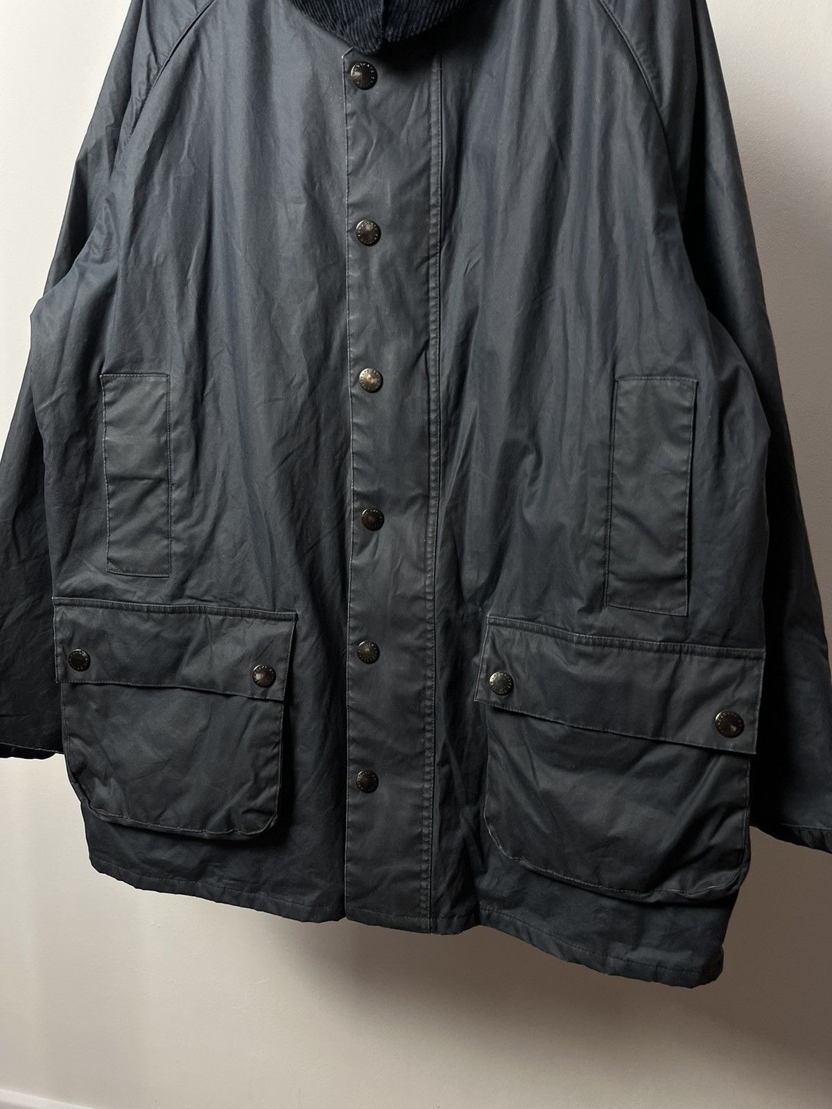 Vintage × Wax London Vintage British Classic Wax Cotton Navy Jacket Size US M / EU 48-50 / 2 - 3 Thumbnail