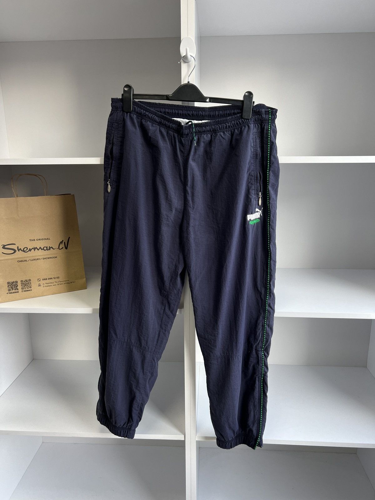 Puma × Vintage Vintage Puma Y2k Streetwear Denim Navy Suit Size US XXL / EU 58 / 5 - 13 Thumbnail