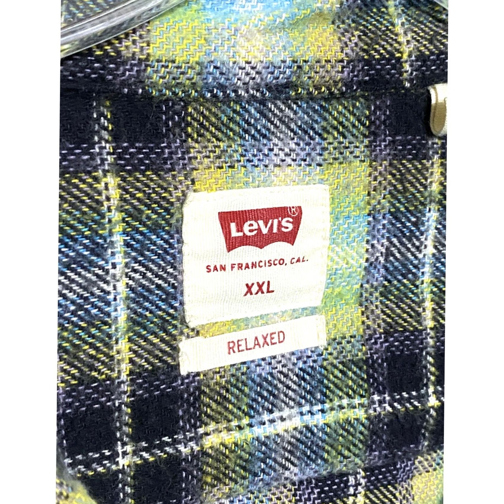 Levi's Levis The Worker Relaxed Fit Plaid Flannel Shirt Men 2XL Blue Casual Western Button-Up Size US XXL / EU 58 / 5 - 4 Thumbnail