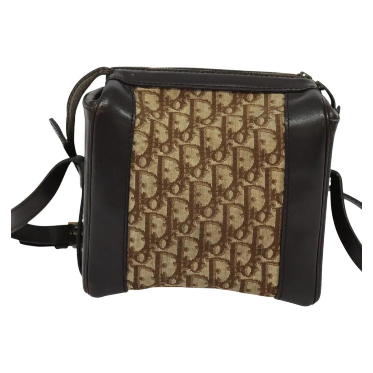 Dior DIOR Trotter Canvas Shoulder Bag Brown Gold Size ONE SIZE - 3 Thumbnail