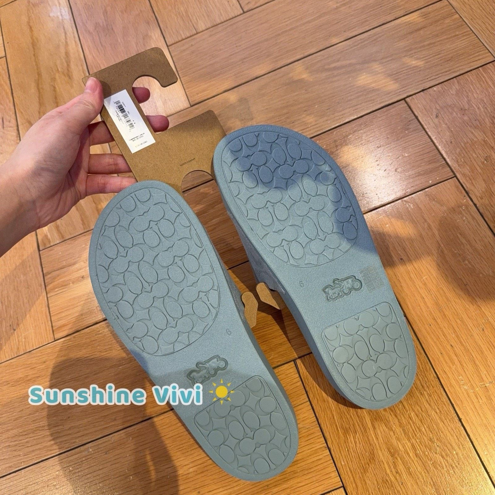 Coach New Coach women Udele Sport Slide Jacquard CDM17 Sea Mist Size US 8 / EU 41 - 3 Thumbnail