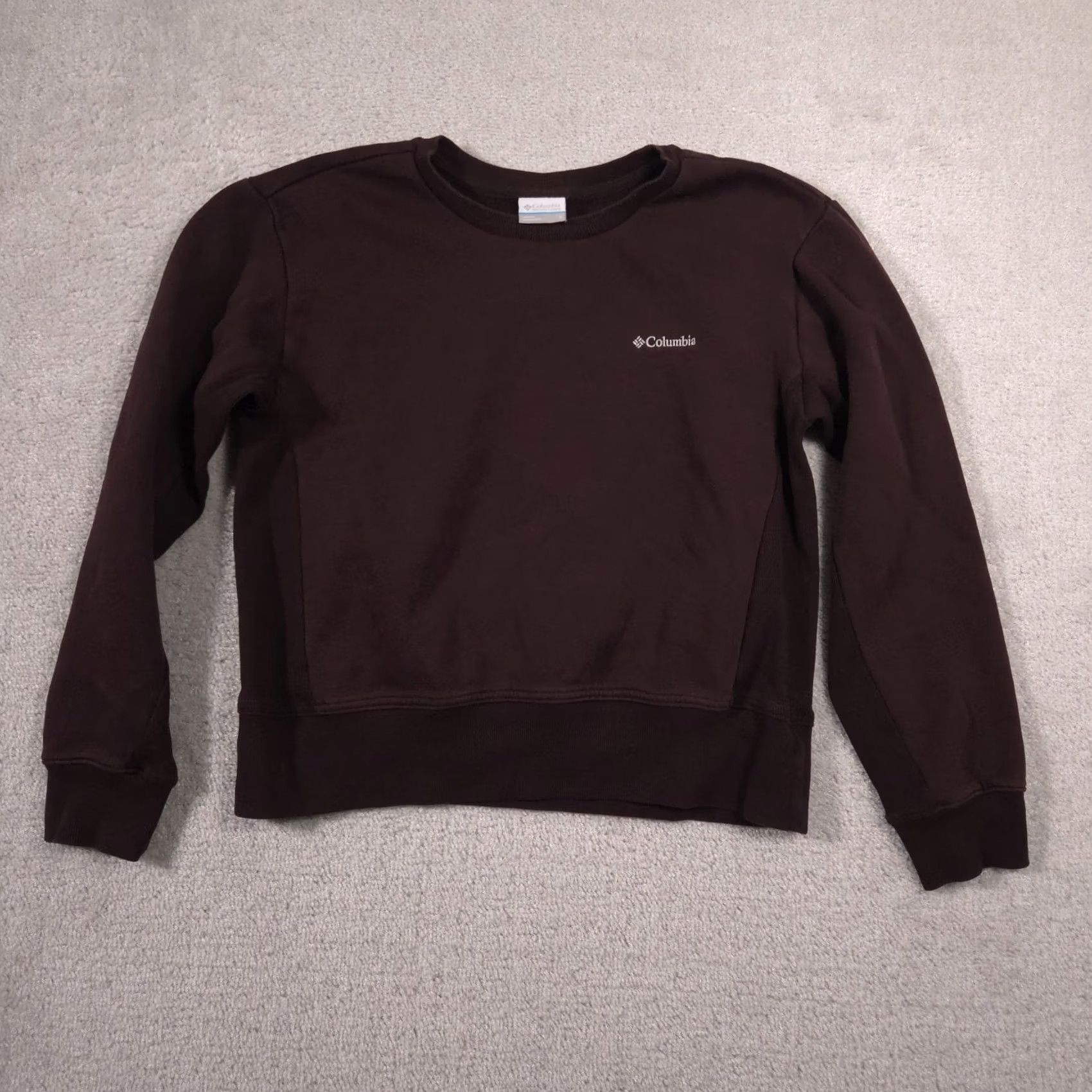Vintage Columbia Womens Sweatshirt Small Maroon Crewneck Pullover Cropped Fit Size S / US 4 / IT 40 - 2 Thumbnail