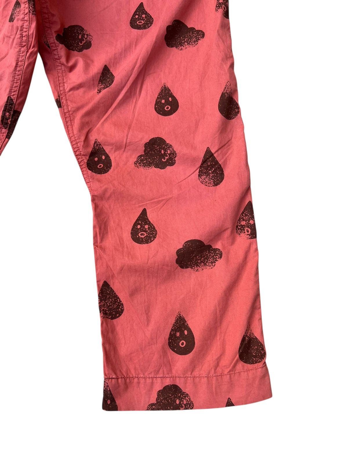 Ne-Net Ne-net Raindrops Clouds Printed Buckle Back Cropped Pant Size US 29 - 19 Thumbnail