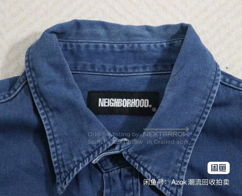Neighborhood Neighborhood Indigo Dyed Shirt, Denim Shirt, Splashed and Size US L / EU 52-54 / 3 - 5 Thumbnail