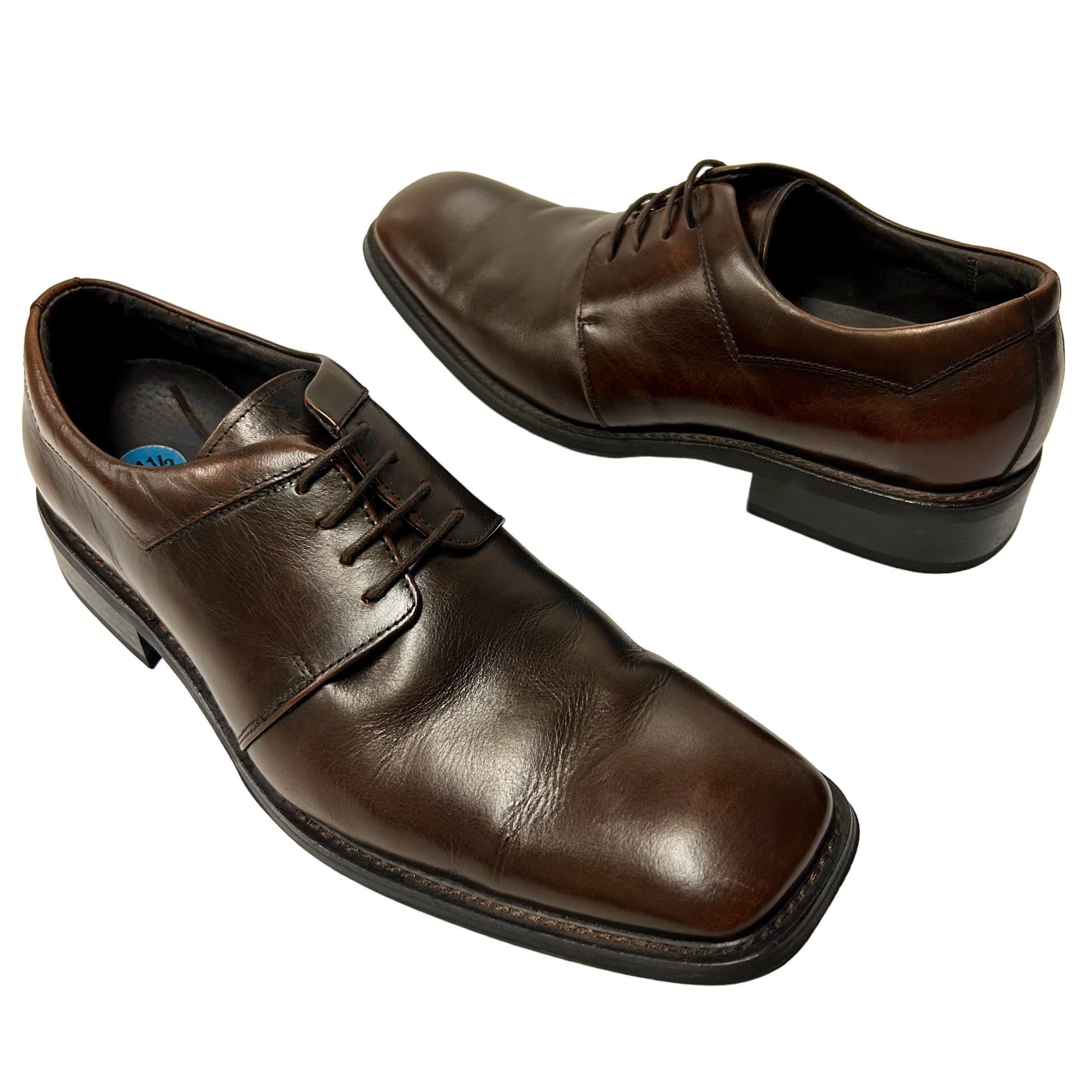 Other Via Spiga Brown Leather Square Toe MODERN DRESS Shoe Size US 11.5 / EU 44-45 - 1 Thumbnail