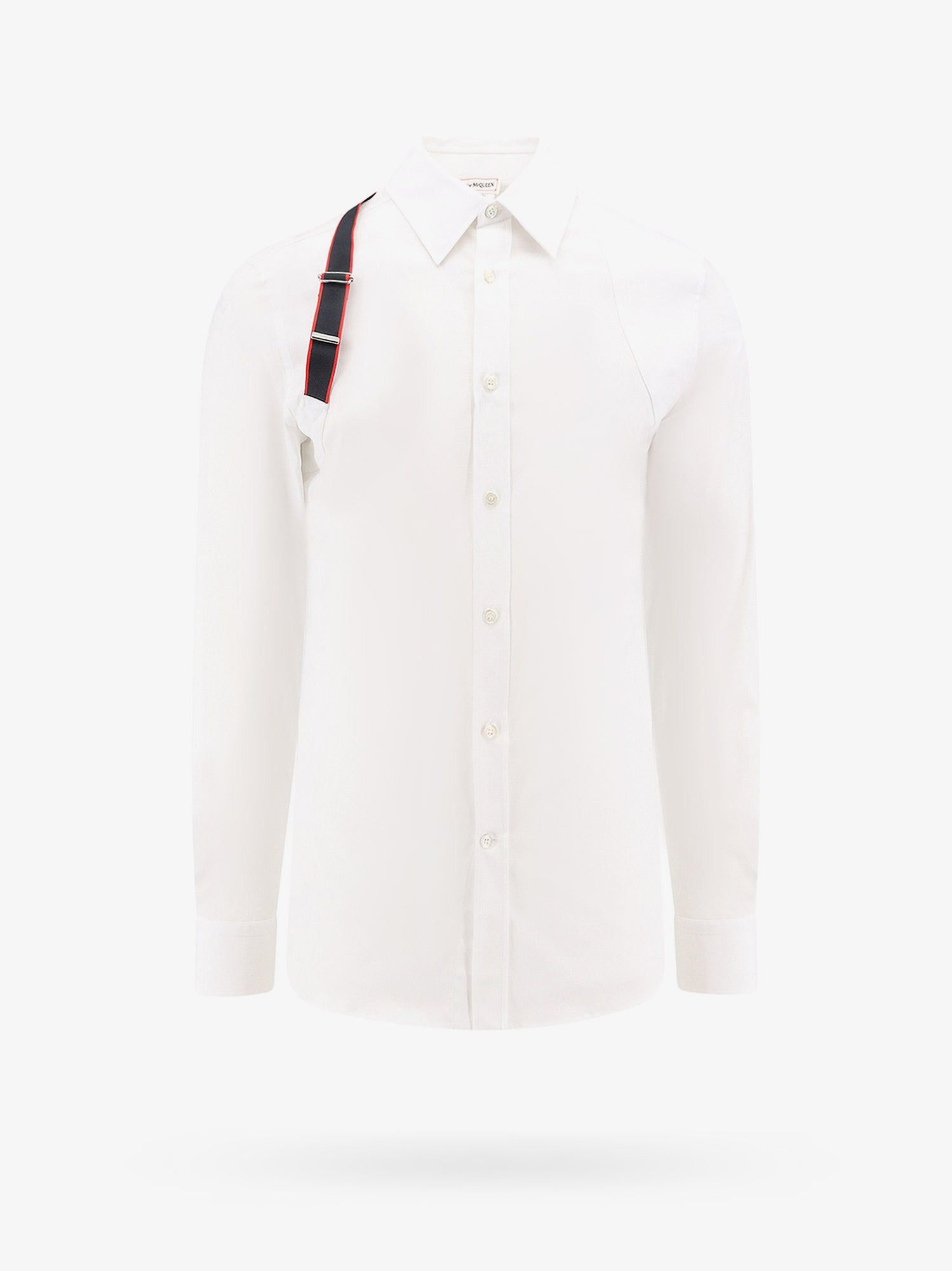 image of Alexander Mcqueen Harness Man White Shirts, Men's (Size Medium)