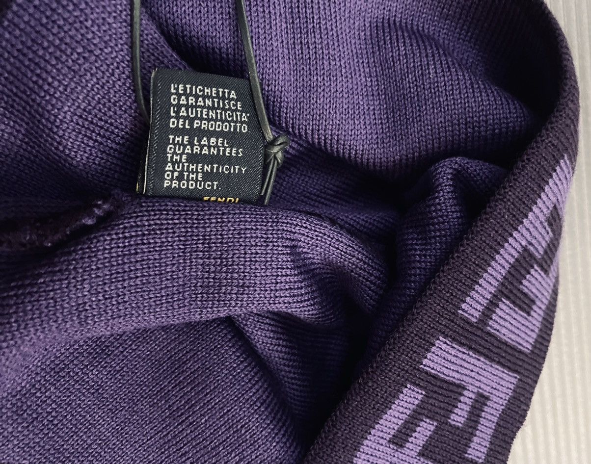 Fendi Fendi 🇮🇹 Mauve Purple Wool FF Beanie Skullcap unisex NEW Size ONE SIZE - 9 Thumbnail