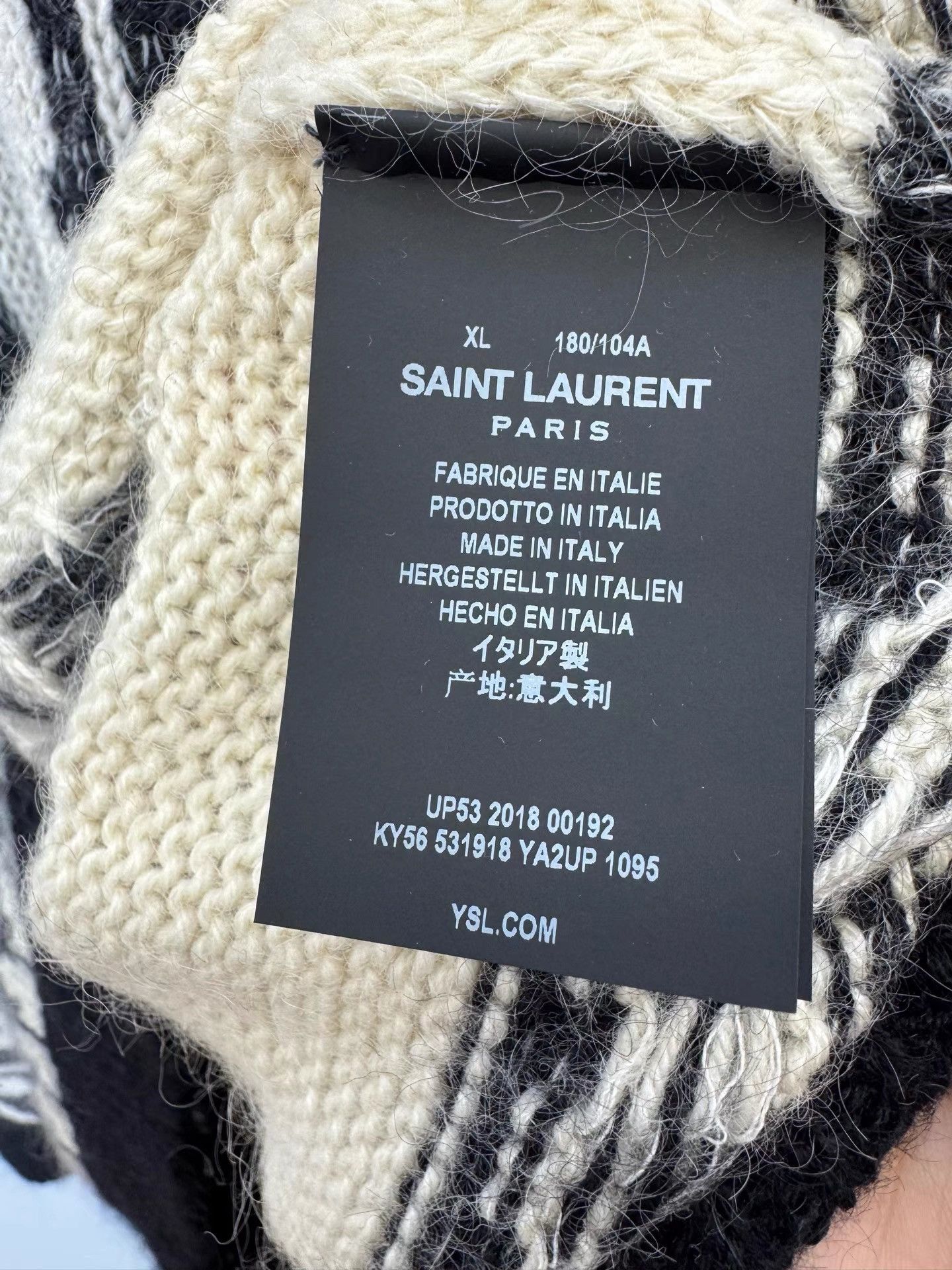 Saint Laurent Paris Saint Laurent Jacquard Sweater K36 Size US XL / EU 56 / 4 - 4 Thumbnail
