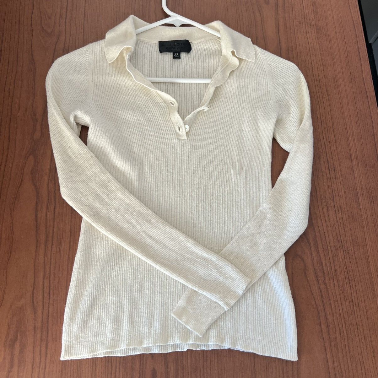 Nili Lotan Nili Lotan Collared Sweater XS Wool Blend Luxe Pullover Size XS / US 0-2 / IT 36-38 - 1 Thumbnail