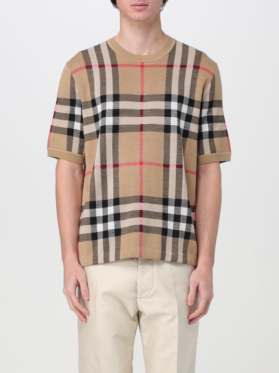 image of Burberry T-Shirt Men Beige (Size 2XL)