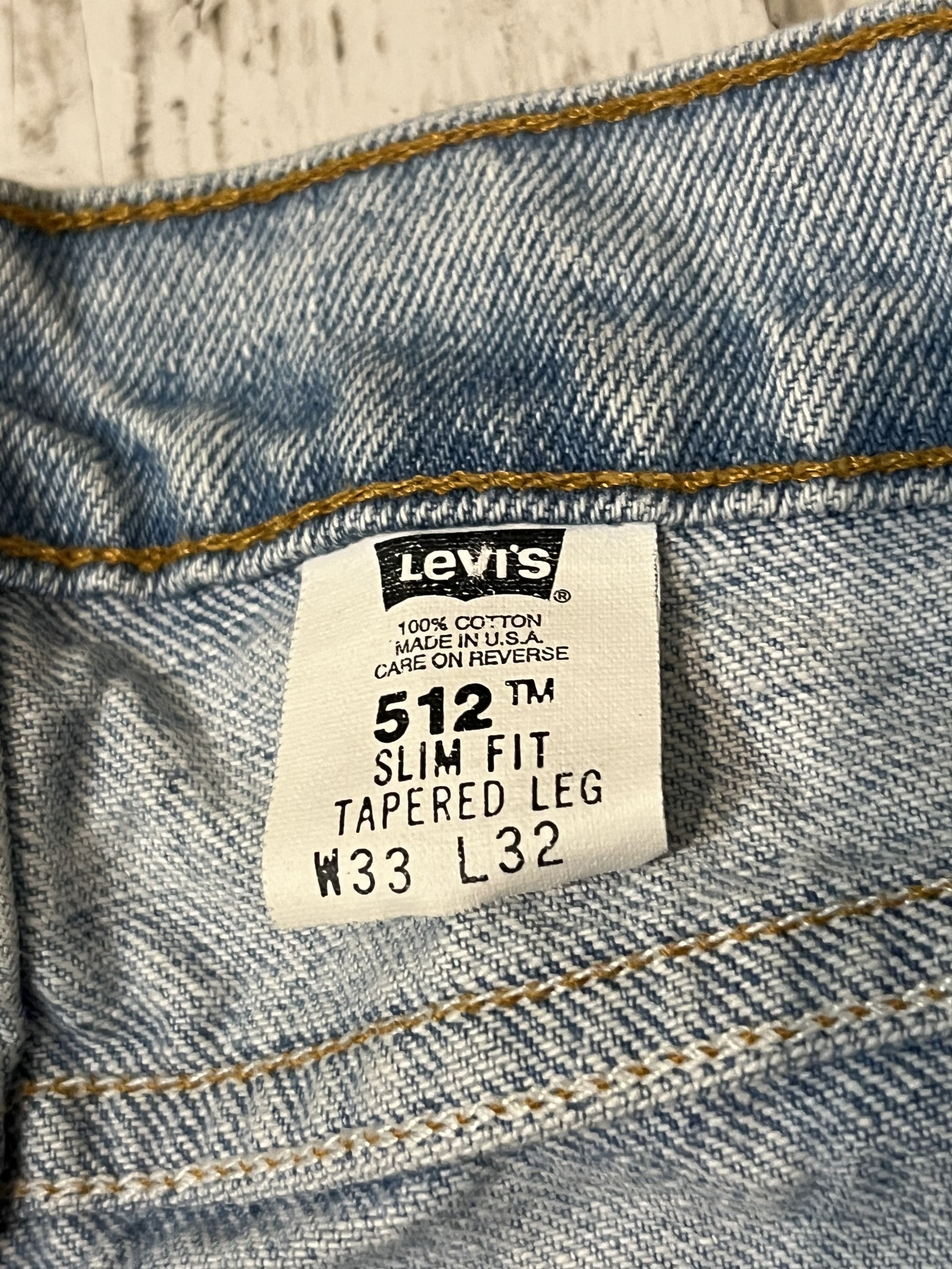 Levi's × Levi's Vintage Clothing × Vintage 1995 Vintage Levis 512 Made in USA Slim Fit Tapered leg Size US 33 - 5 Thumbnail