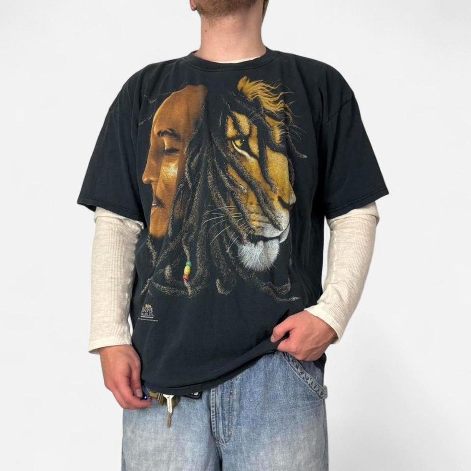 Vintage 90s Bob Marley T-shirt Size US XXL / EU 58 / 5 - 2 Thumbnail