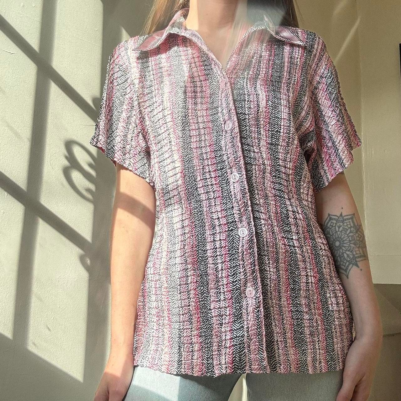 Vintage Vintage Casual Corner Pink Button Down Shirt Medium 90s Y2K Size M / US 6-8 / IT 42-44 - 6 Thumbnail