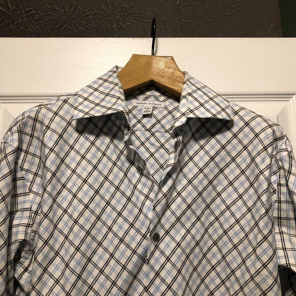 Banana Republic banana Republic men's cotton dress shirt size: L(16-16 1/2) Size US L / EU 52-54 / 3 - 1 Thumbnail