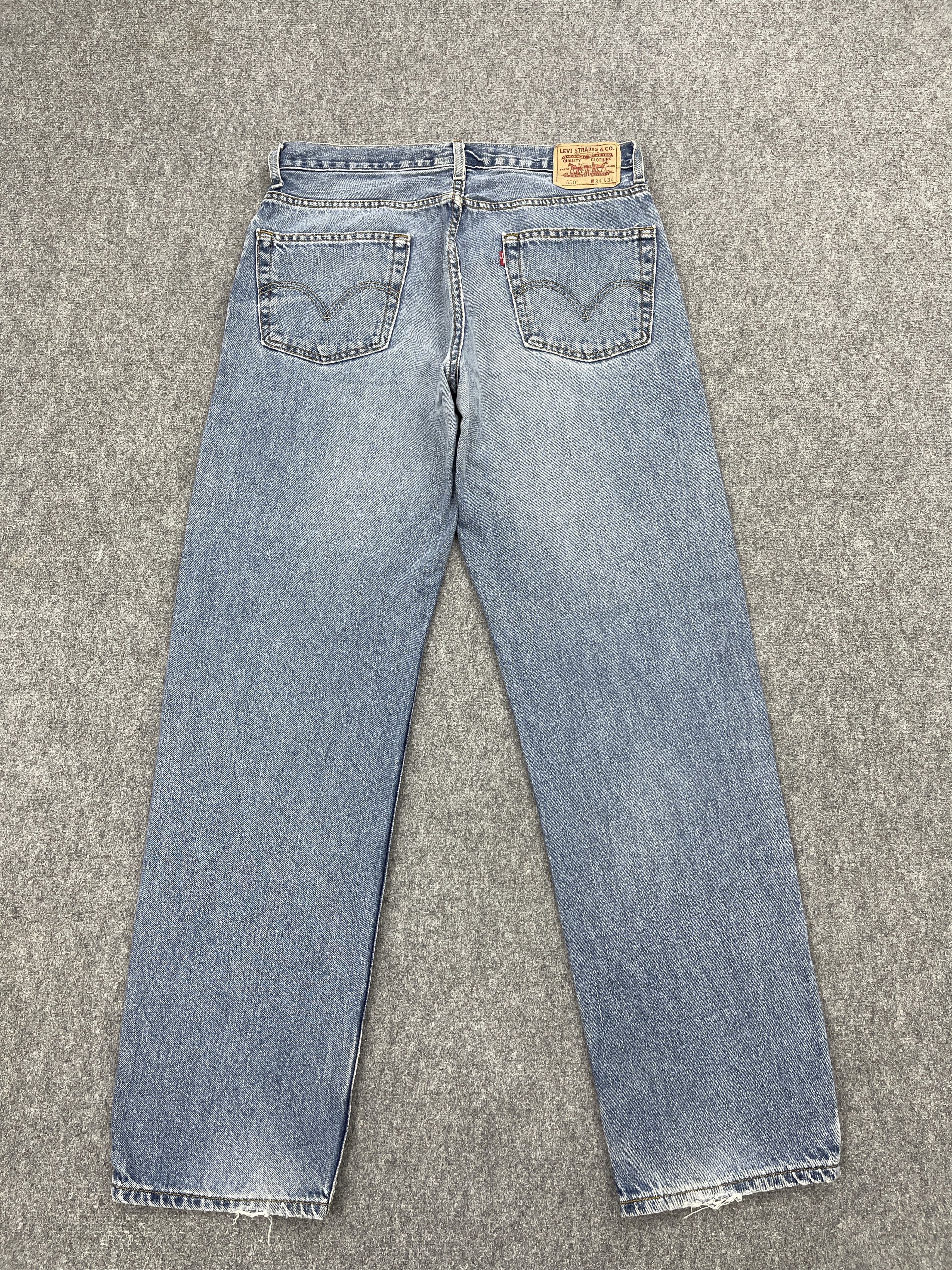 Levi's Vintage Levis 550 Relaxed Fit Faded Blue Jeans DP2578 Size US 32 / EU 48 - 3 Thumbnail