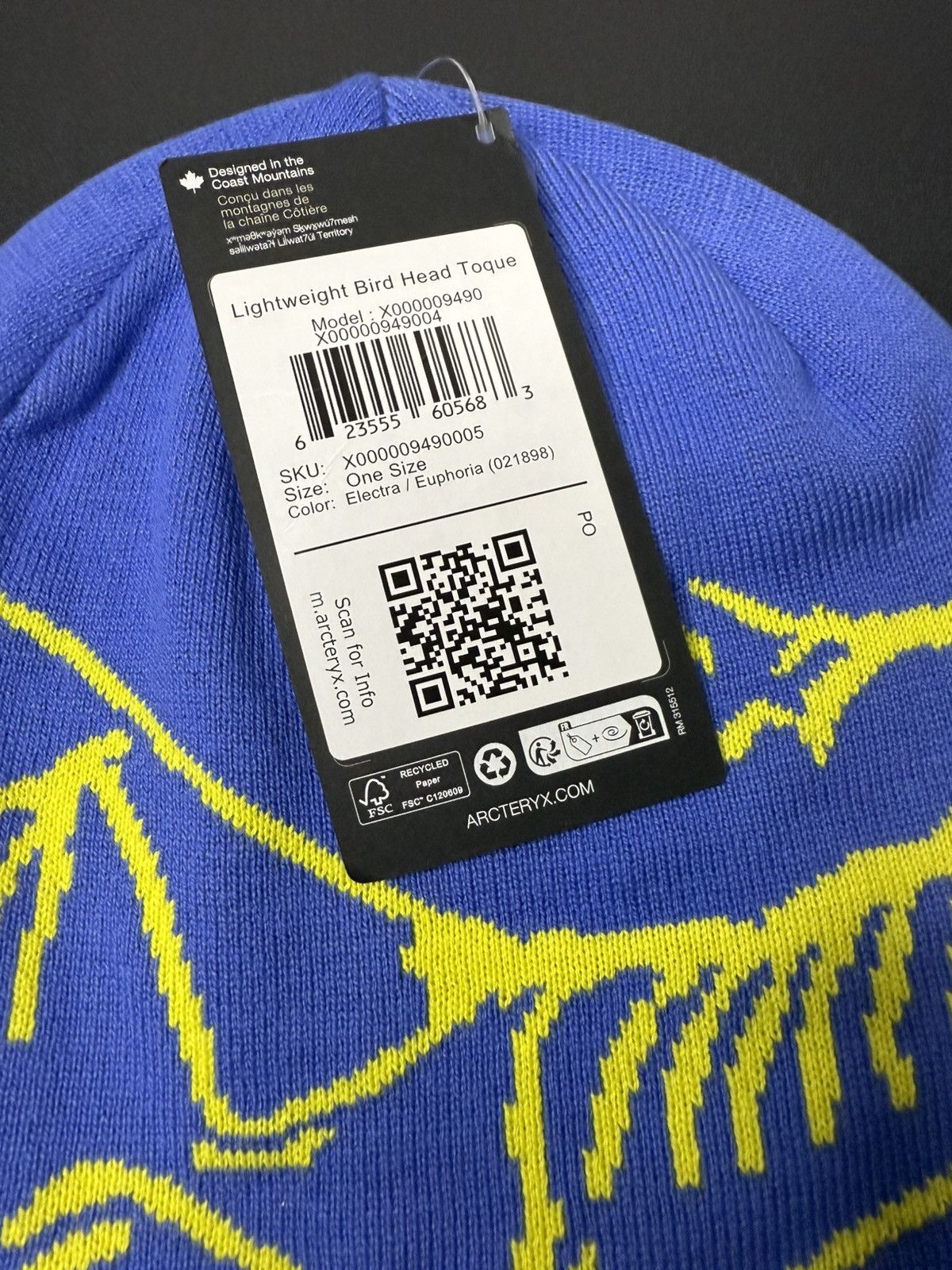 Arc'teryx Arc’teryx Bird Head Lgt Toque – Electra/Euphoria – Deadstock Size ONE SIZE - 4 Thumbnail