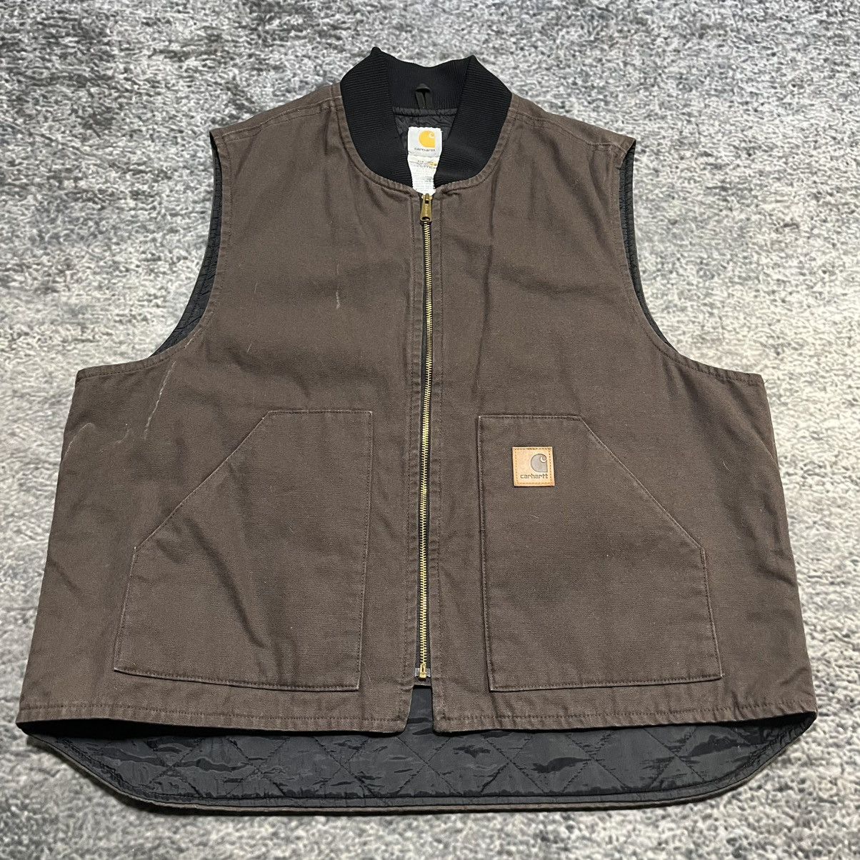 Carhartt VINTAGE CARHARTT BROWN CANVAS WORKWEAR VEST XXL Size US XXL / EU 58 / 5 - 3 Thumbnail