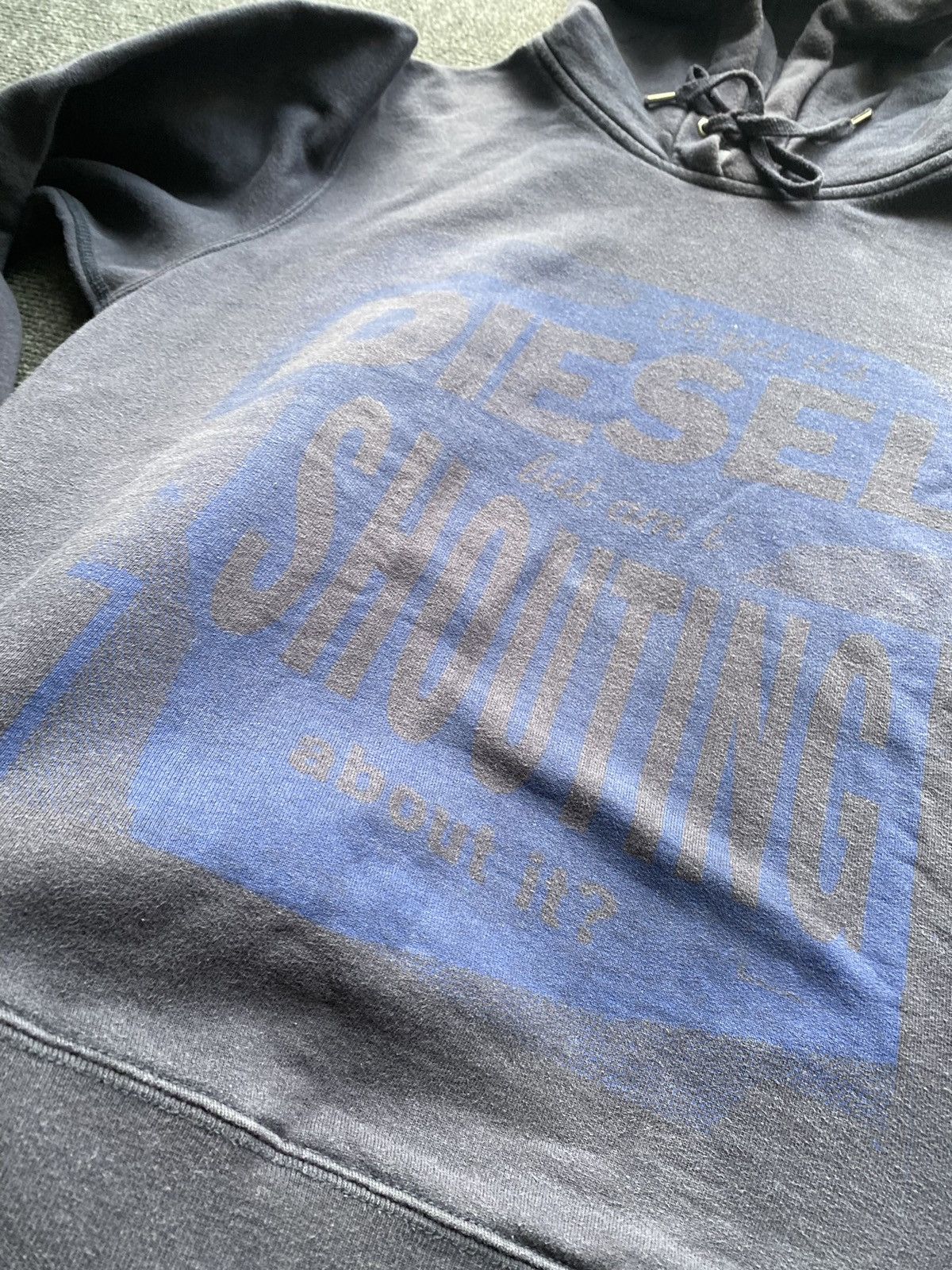 Diesel 🔥Opium Punk Diesel faded washed blue gothic hoodie head logo Size US S / EU 44-46 / 1 - 22 Thumbnail