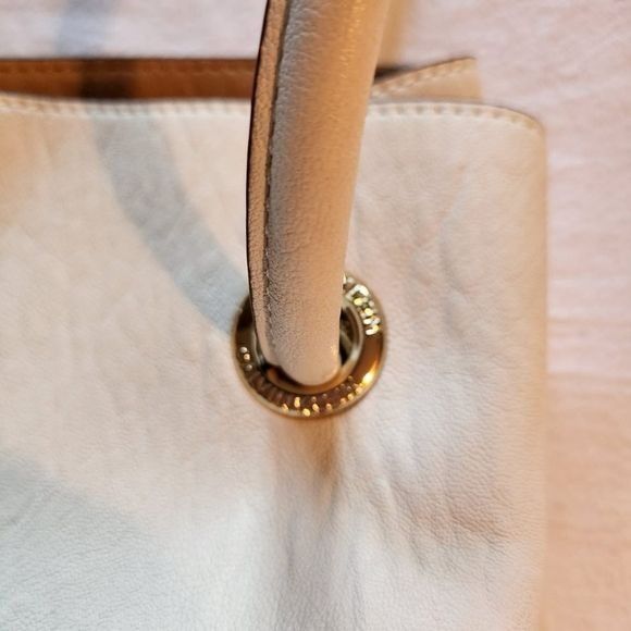 Calvin Klein Calvin Klein Gabrianna White Smooth Leather Tote Size ONE SIZE - 12 Thumbnail