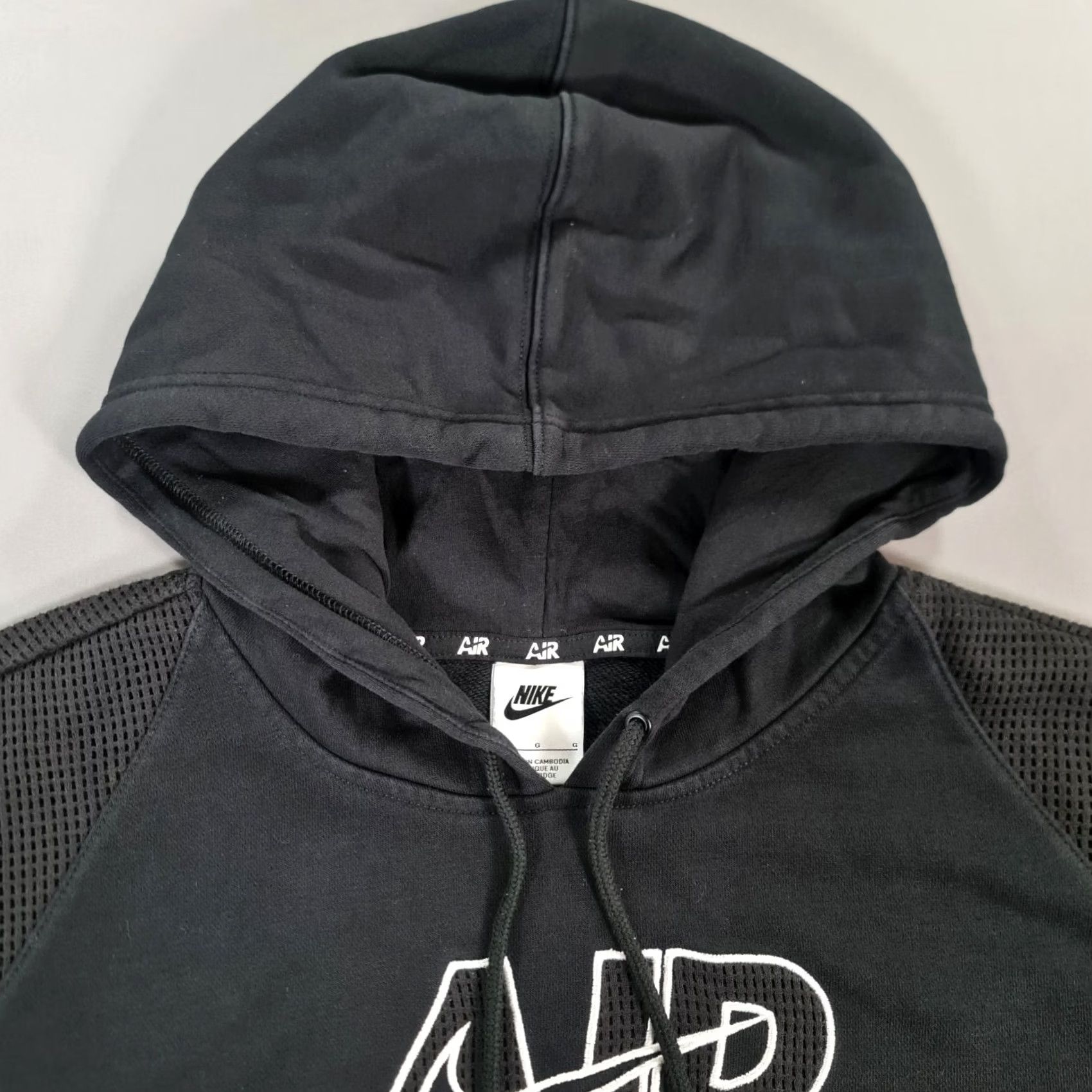 Nike Nike Air Mens Hoodie Black Large Logo Cotton Blend Pullover DM6059 010 Size US L / EU 52-54 / 3 - 2 Thumbnail
