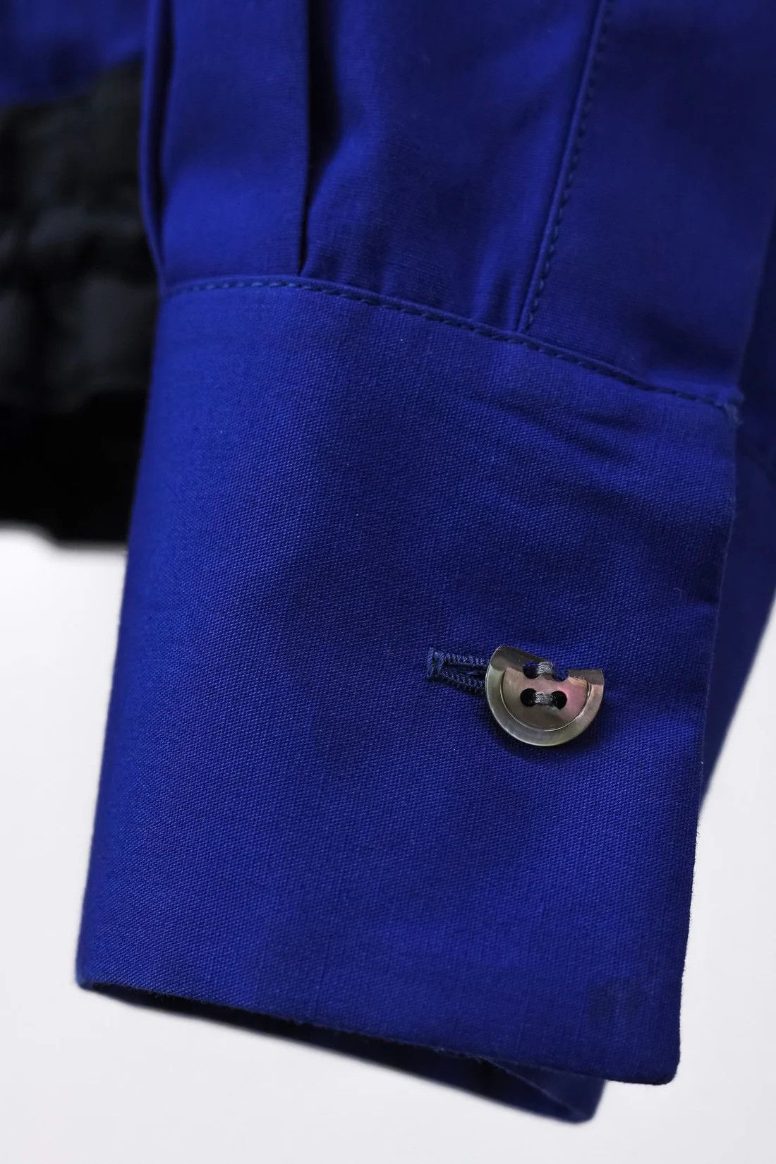 Sacai Sacai Luck SS/15 Blue Drawstring Button Up Shirt Size S / US 4 / IT 40 - 9 Thumbnail