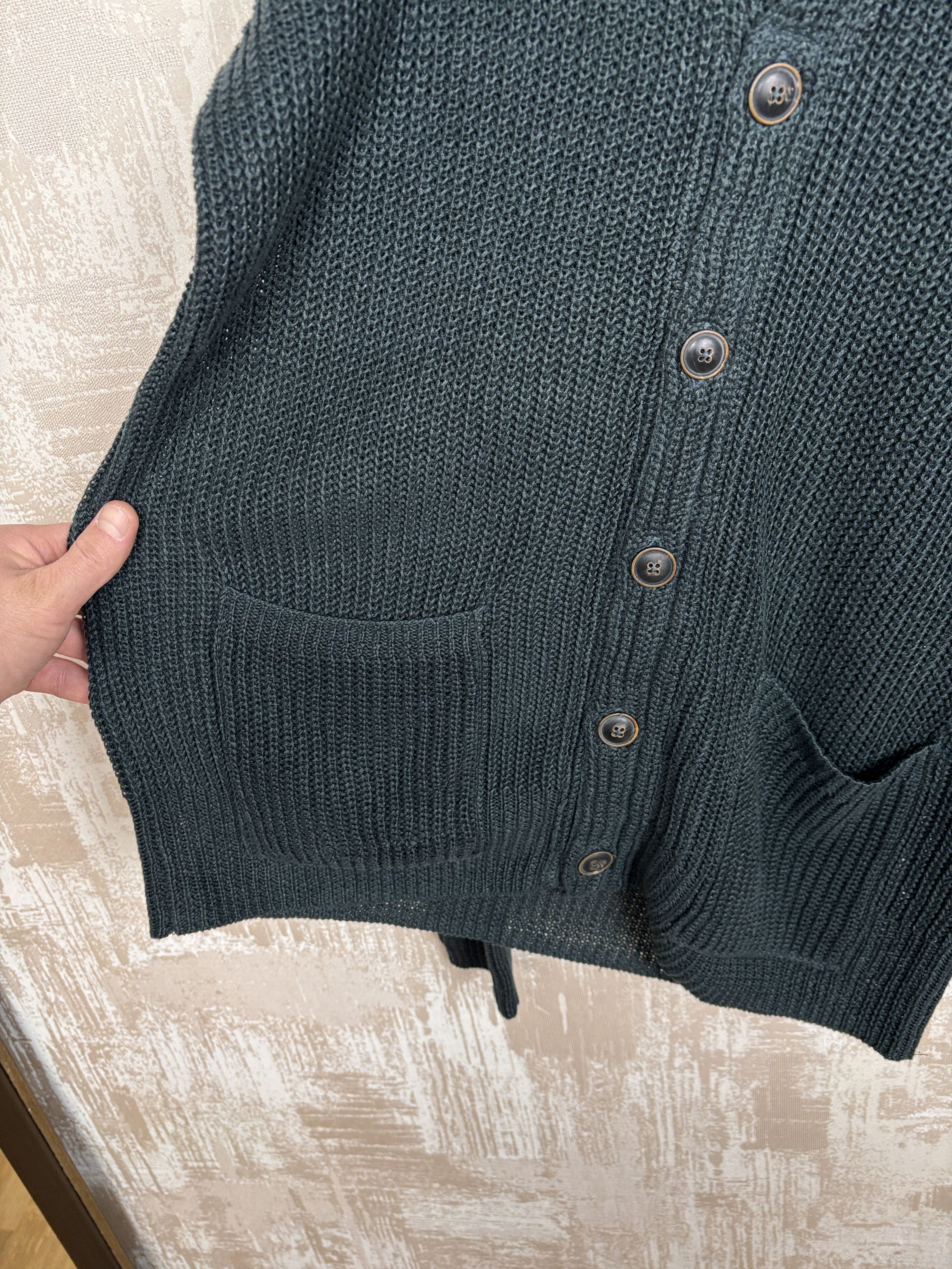 John Varvatos John Varvatos U.S.A. Linen Shawl Collar Cardigan Sweater Size US L / EU 52-54 / 3 - 7 Thumbnail