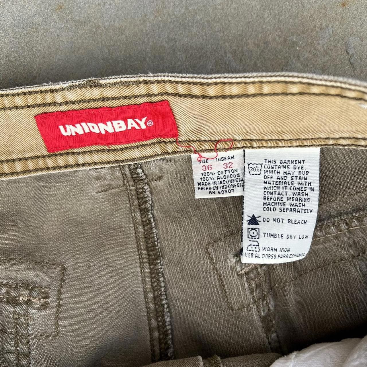 UNIONBAY Y2K Utility Cargo Pants Dark Khaki Size US 36 / EU 52 - 3 Thumbnail