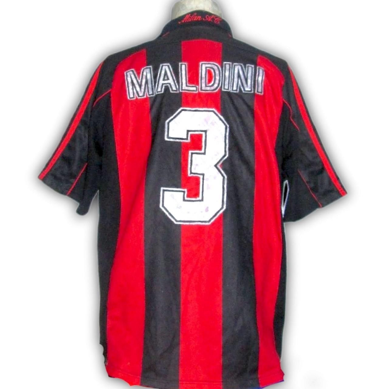 Adidas Ac Milan Italy 2000 2001 2002 Home Shirt Jersey Size US L / EU 52-54 / 3 - 4 Thumbnail