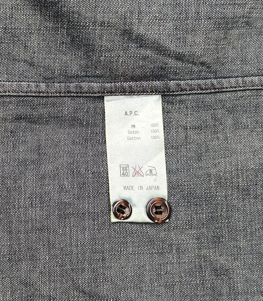 A.P.C. A.P.C denim double pocket long sleeve shirt rue madame paris Size US S / EU 44-46 / 1 - 5 Thumbnail
