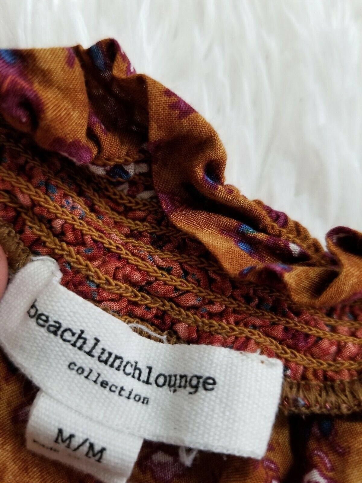 Designer Beach Lunch Lounge Top Medium Boho Long Sleeve hippie Size M / US 6-8 / IT 42-44 - 4 Thumbnail