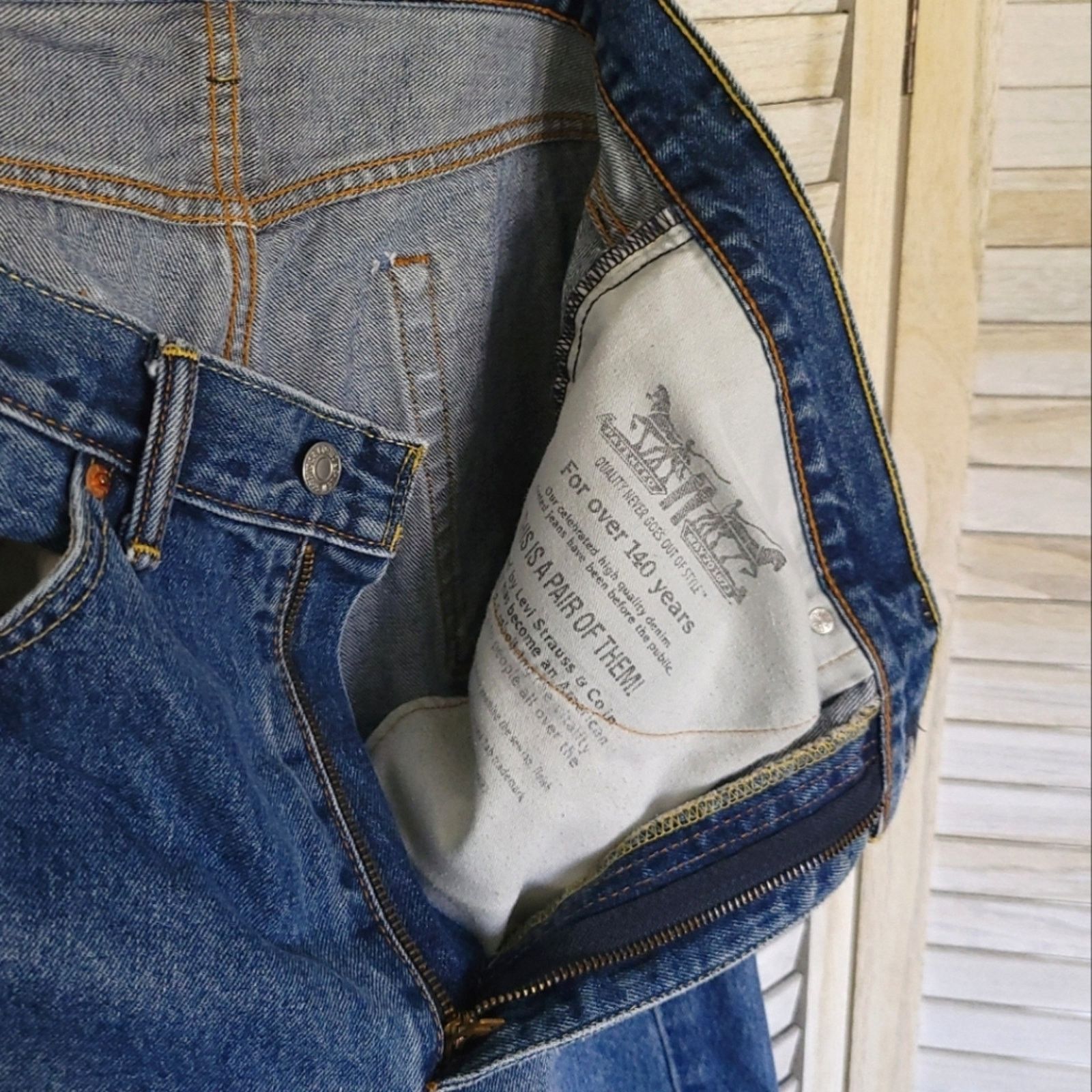 Levi's Levi's 505 Mens Jeans Size 36 36x29 Straight Leg Blue Denim Size US 36 / EU 52 - 5 Thumbnail