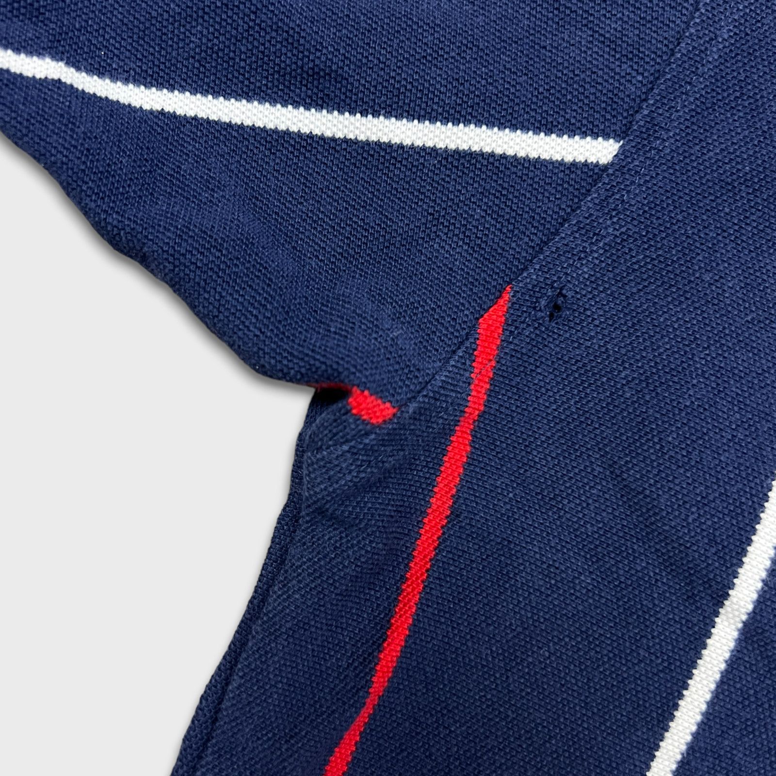 Tommy Hilfiger × Vintage VTG 90s Tommy Hilfiger Shirt XL Pinstripe Tommy Flag Polo Size US XL / EU 56 / 4 - 4 Thumbnail